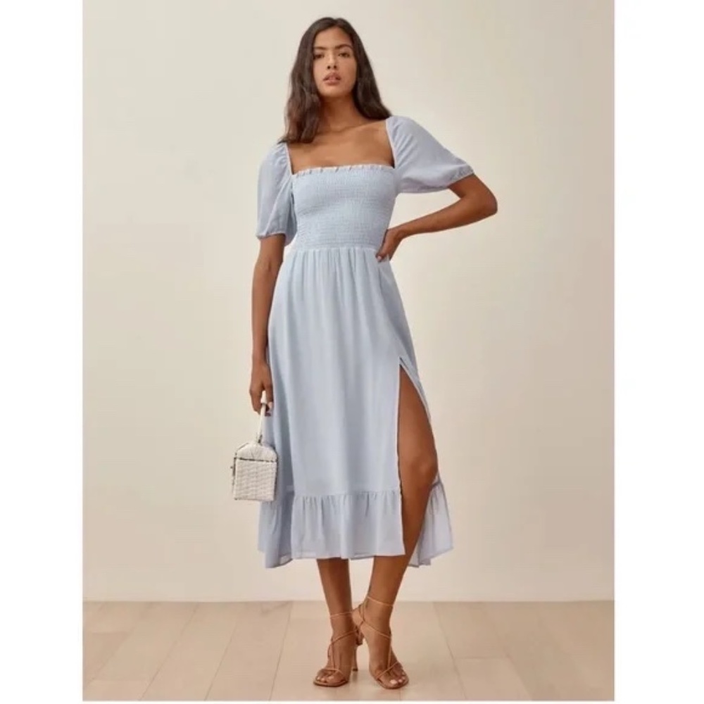 REFORMATION Meadow Dress in Mineral Size Medium NWOT